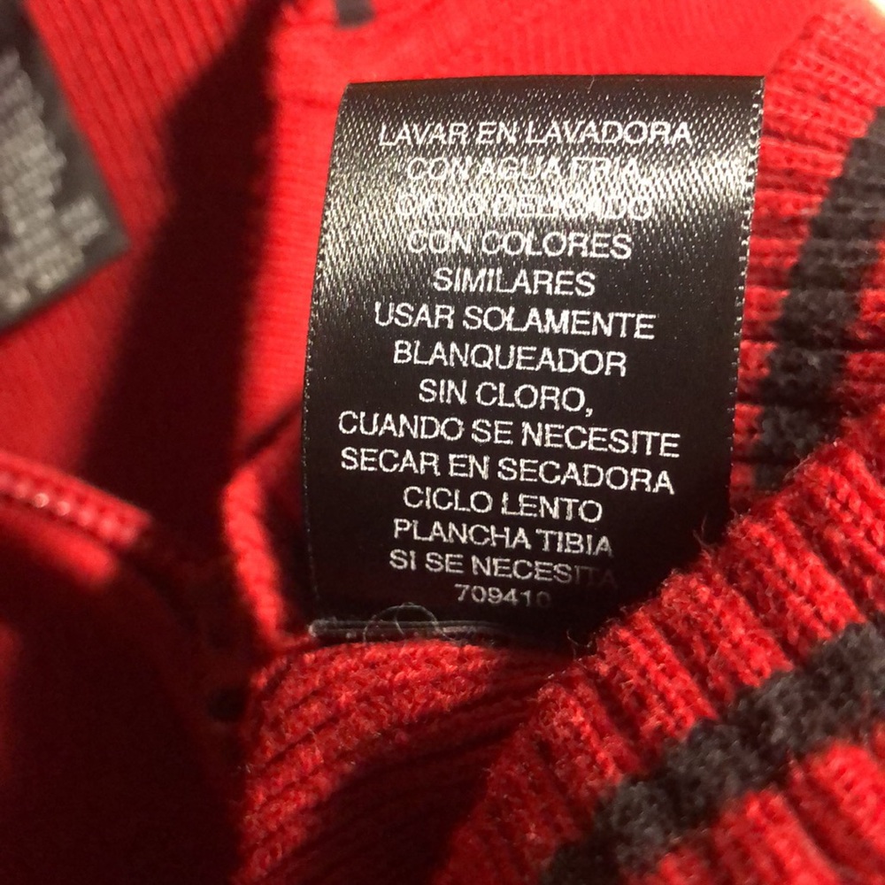 Vintage SJB Active by St Johns Bay Red Black Full Zip Cardigan Hooded Sweater M - Picture 10 of 10